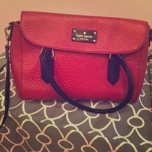 Kate Spade red leather bag.